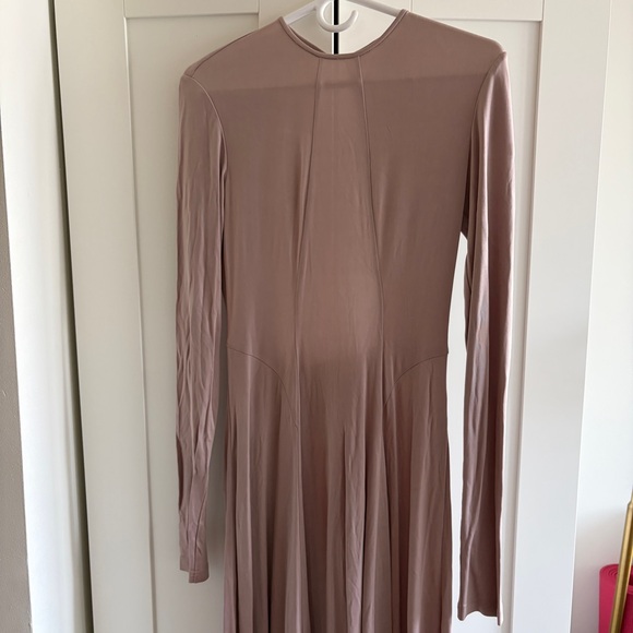 Tibi Deeba Cupro Long Sleeve Mauve Maxi Dress - Picture 2 of 5